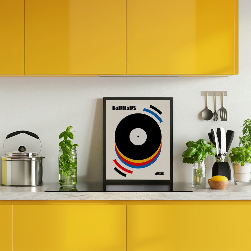 Bauhaus Musik Retro Illustration Poster